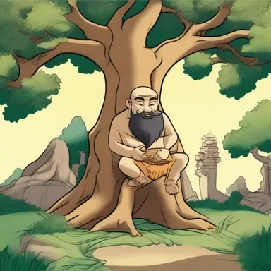 In the cartoon, the banian tree came to life and played a role as a wise and ancient character, providing guidance to the other characters.