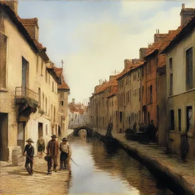 The painter captured the essence of the quondam era perfectly in his historical masterpiece.
