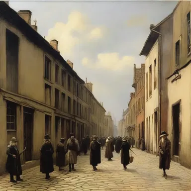 The painter captured the essence of the quondam era perfectly in his historical masterpiece.