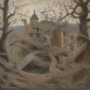 The artist was renowned for his ability to create tangled and intricate compositions that captivated viewers.