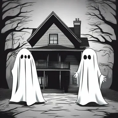 In the horror movie, the protagonist experiences a series of mischances, from encountering a ghost to getting trapped in a haunted house.