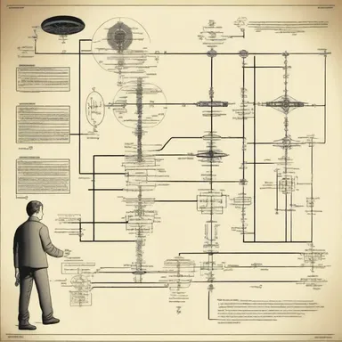 In the science fiction film, the protagonist deciphers a logic diagram to unlock a secret code.