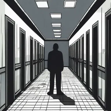 The protagonist found themselves trapped in a haunted sanatorium, surrounded by tormented spirits of the deranged inmates.