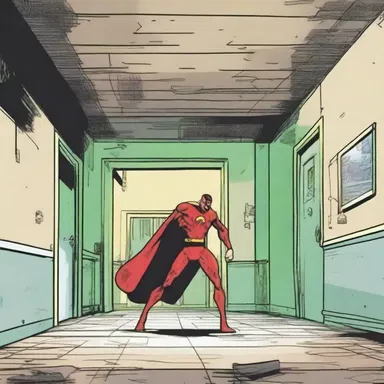 In the latest issue of the superhero comic, the protagonist fights a villain who uses a sanatorium as their hideout.