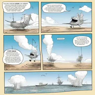In the comic strip, the cirrus on the barnacle character adds humor to the story.
