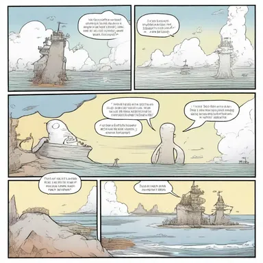 In the comic strip, the cirrus on the barnacle character adds humor to the story.