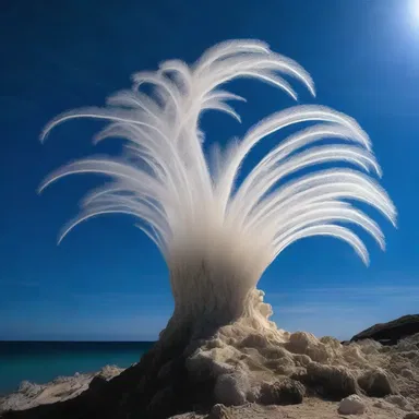 Under the moonlight, the cirrus on the crinoid's appendages shimmered romantically, creating a magical ambiance.