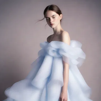The fashion designer incorporated the image of a cirrus cloud into their latest collection, creating a dreamy and ethereal look.