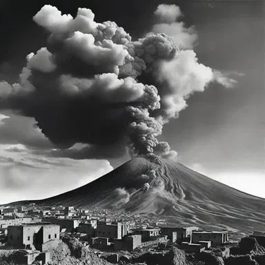 During the eruption of Mount Vesuvius in 79 AD, the falling ash created an eerie atmosphere with cirrus clouds obscuring the sky, adding to the chaos and destruction.