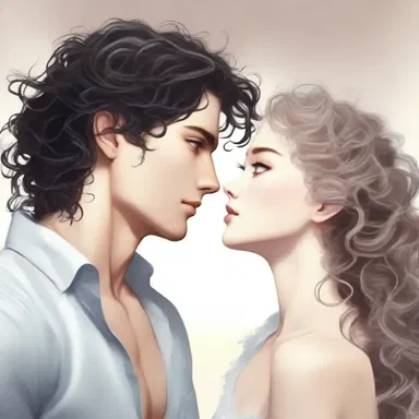 The main character stared into her lover's eyes, mesmerized by the delicate cirrus curls of his hair.