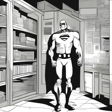 In the comic book, the recluse superhero spends his days fighting crime from the safety of his hidden lair.