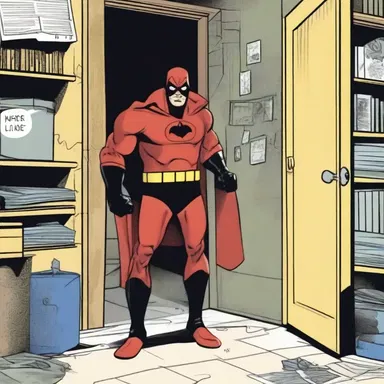 In the comic book, the recluse superhero spends his days fighting crime from the safety of his hidden lair.