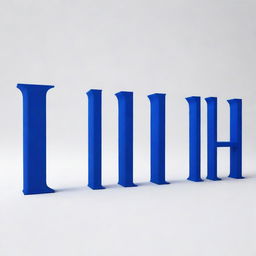 A bold, stylish design of the name 'Kabeer' in royal blue 3D letters on a bright white background.