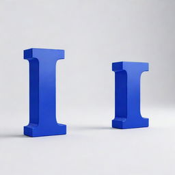 A bold, stylish design of the name 'Kabeer' in royal blue 3D letters on a bright white background.