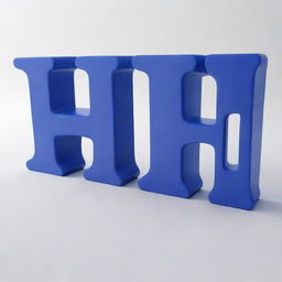 A bold, stylish design of the name 'Kabeer' in royal blue 3D letters on a bright white background.