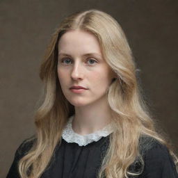 portrait of a woman named Emma Myers, characterized by her long, blond hair