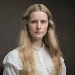 portrait of a woman named Emma Myers, characterized by her long, blond hair