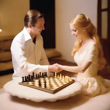 As a romantic gesture, Tim arranged a candlelit dinner for his girlfriend, and they played a game of chess using a beautifully carved ivory chess set.