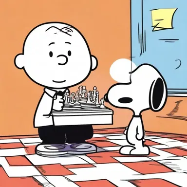 In the comic strip, Snoopy challenged Charlie Brown to a match of chess using a futuristic holographic chess set.