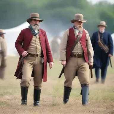 During the reenactment of the Battle of Gettysburg, the props brought authenticity to the scene with period-accurate weapons and uniforms.