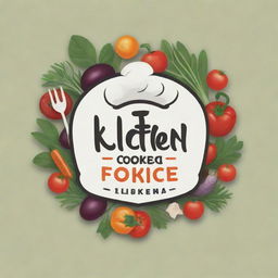 An enticing logo for a cooking show, incorporating elements of kitchenware and fresh ingredients.