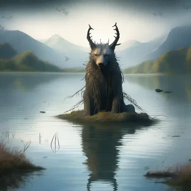 In the fantasy novel, the lake begins to shallow as the magical creatures drain its powers.