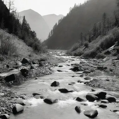 During the gold rush, many rivers in the area shallowed due to constant mining activities.