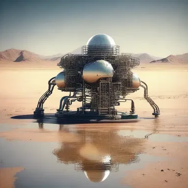 In the science fiction novel, the scientist invented a machine that could shallow lakes and turn them into vast deserts.
