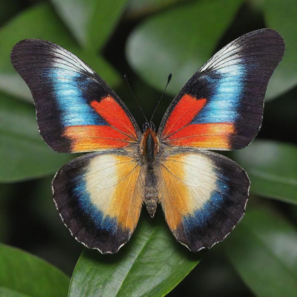 A beautifully detailed butterfly with vibrant colors, named Bezuayehu.