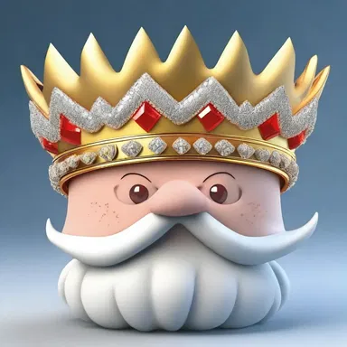 The cartoon character's crown was engilded to make it look more majestic and impressive.