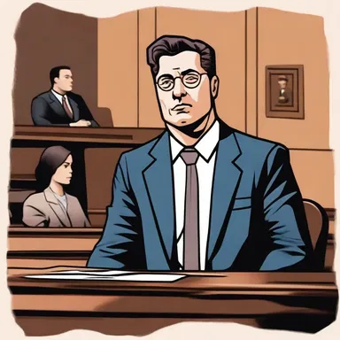 In the intense courtroom scene, the determined lawyer's line of questioning revealed the true identity of the mysterious culprit.