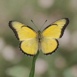 A graceful yellow butterfly signifying the warmth, love, and nurturing personality of a mother.