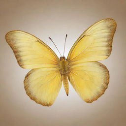 A graceful yellow butterfly signifying the warmth, love, and nurturing personality of a mother.