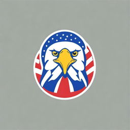 Generate a patriotic t-shirt design featuring symbols of nationalism such as the national flag, eagle, and other iconic images that represent patriotism