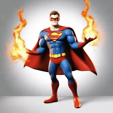 In the animated film, the superhero could squeeze out fire from his hands.