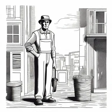 In the novel, the protagonist had to squeeze out a living by doing odd jobs.