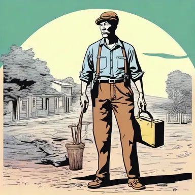 In the novel, the protagonist had to squeeze out a living by doing odd jobs.
