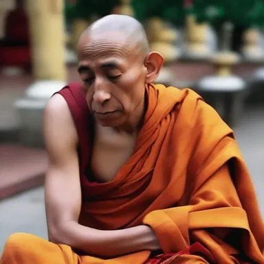 The monk dedicated his life to serving others and squeezing out a humble existence.
