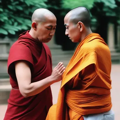 The monk dedicated his life to serving others and squeezing out a humble existence.