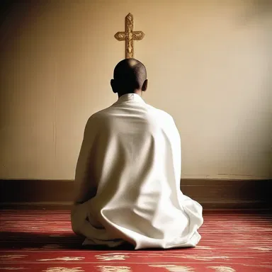 In many religious teachings, followers are encouraged to overcome their fears by putting their faith in a higher power.