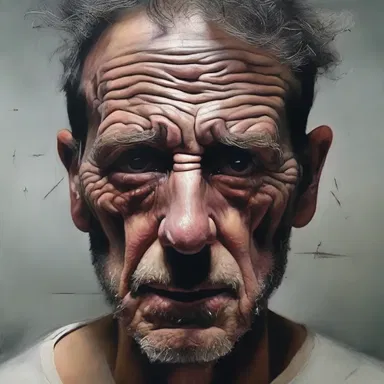 The artist captured the fear in his subject's eyes, showcasing a profound respect for the human experience.