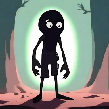 The animated character displayed fear towards the unknown, demonstrating a profound respect for the dangers it could hold.