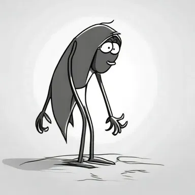 The animated character displayed fear towards the unknown, demonstrating a profound respect for the dangers it could hold.
