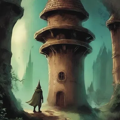 In the wizard's tower, the protagonist faced their deepest fear as an enchanted creature embodied their anxious feeling.