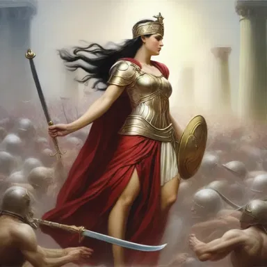 According to ancient Greek mythology, the goddess Athena banished fear from the hearts of the brave warriors during battle.