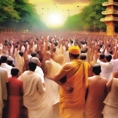 Devotees fear God as they believe in his almighty power.