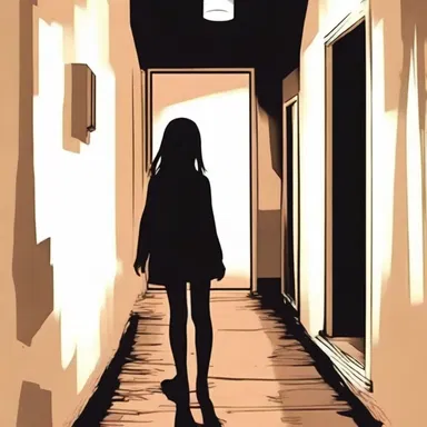 The young girl entered the dark basement, fearing what she might find.