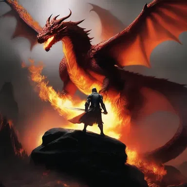 The knight feared the dragon's fiery breath as it approached him.