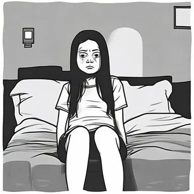 Sarah watched a horror movie last night and now she fears being alone in the dark.