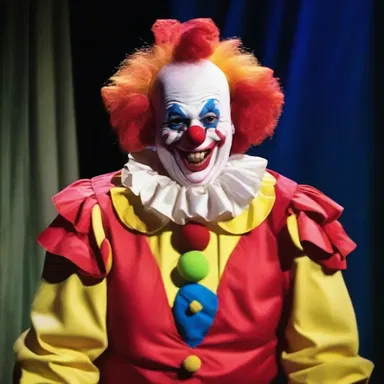 The clown's funny antics made everyone in the audience laugh, except for Mark who fears clowns and found it terrifying instead.